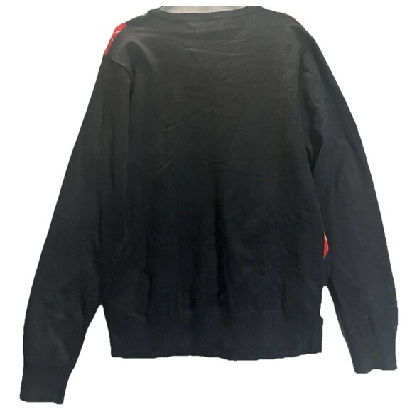 Vintage Argyle Sweater Mens 2XL Red Long Sleeve V Neck Preppy Academia Golf - Picture 3 of 3